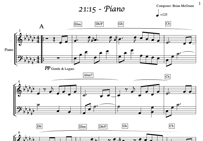 Piano Score: 21:15