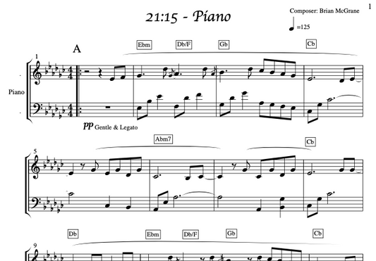 Piano Score: 21:15